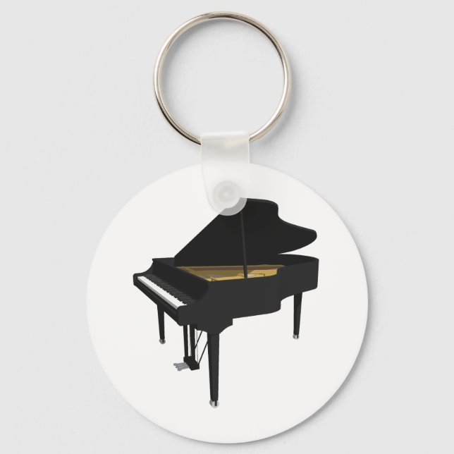 Llavero Modelo 3D: Gran Piano Negro: (Anverso)