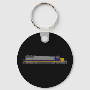 Llavero Modelo 3D: Motor de tren: Ferrocarril: Keychain