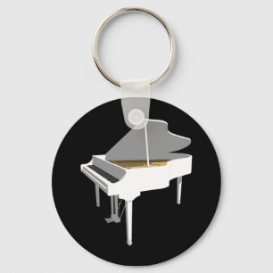 Llavero modelo 3D: Piano de cola blanco: