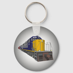 Llavero Modelo 3D: tren de mercancías: ferrocarril: cadena