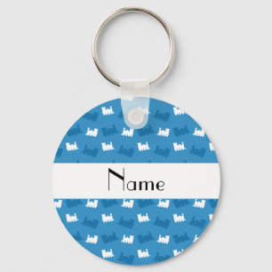 Llavero Modelo azul brumoso conocido personalizado del