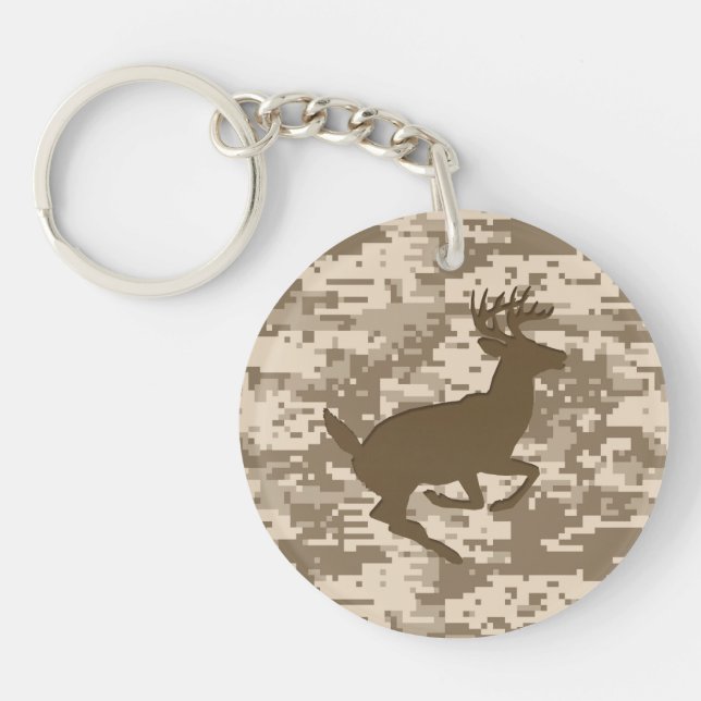 Llavero Modelo beige de Camo de los ciervos del camuflaje (Frente)