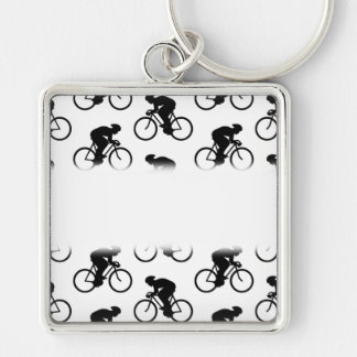 Llavero Modelo de la bicicleta en blanco y negro.
