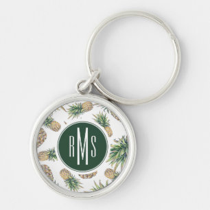 Llavero Modelo de la piña de la acuarela