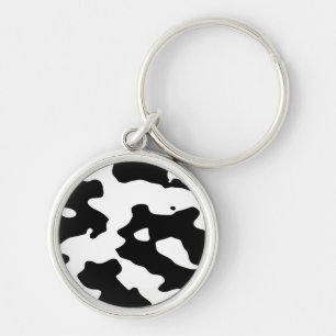 Llavero Modelo de la vaca blanco y negro