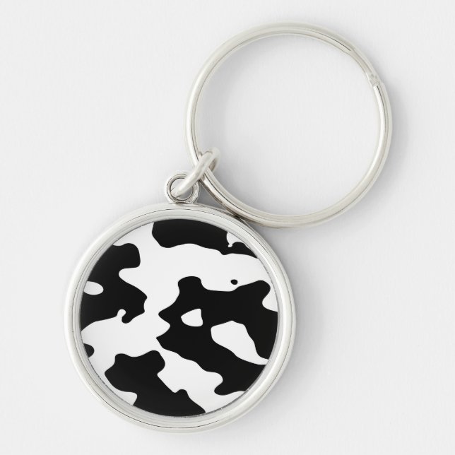 Llavero Modelo de la vaca blanco y negro (Frente)