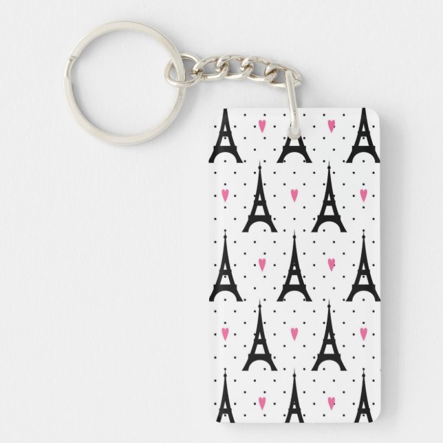 Llavero Modelo de los lunares y de los corazones de la (Frente)