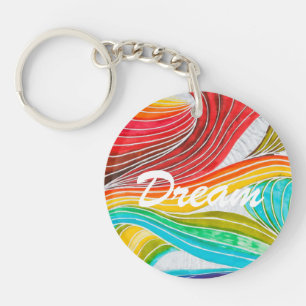 Llavero Modelo de onda dibujado por las pinturas de la