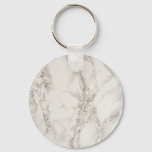 Llavero Modelo moderno de textura de mármol blanco