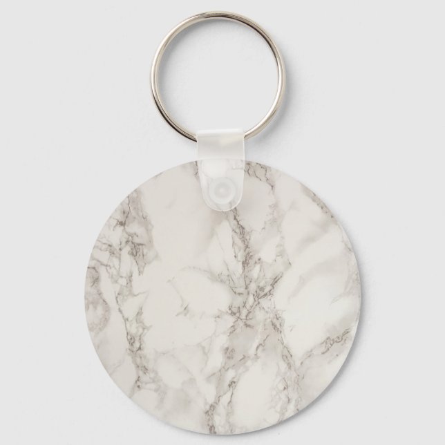 Llavero Modelo moderno de textura de mármol blanco (Anverso)