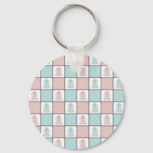 Modern Blue and Pink Easter Bunny Egg Cute Pattern