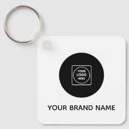 Llavero Modern Business QR Code Logo Promo Keychains
