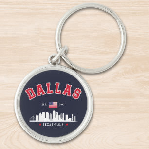 Llavero Modern Cityscape of Dallas Texas