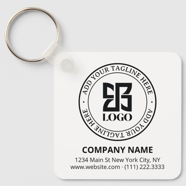 Llavero Modern Custom Logo QR Code Business Promotional (Anverso)