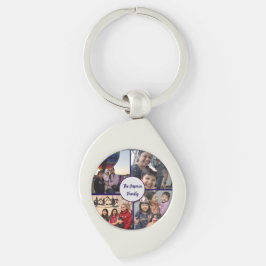 Llavero Modern elegant multi photo family stylish