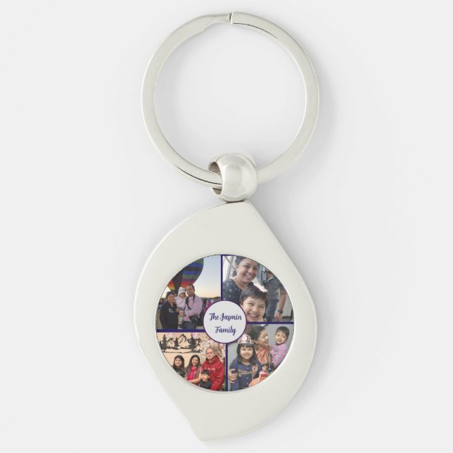 Llavero Modern elegant multi photo family stylish  (Anverso)