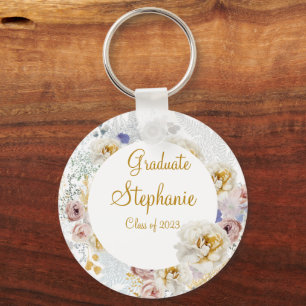 Llavero Modern Floral Graduation Party Favor Gift 