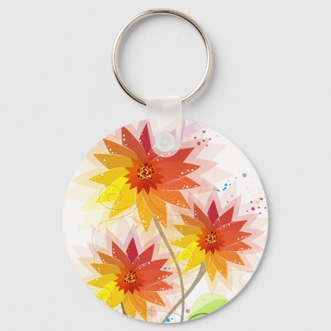 Llavero Modern Floral Illustration (Anverso)