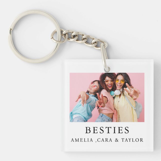 Llavero Modern Friend Collage Photos Simple (Frente)