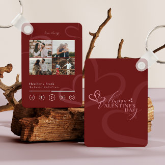 Llavero Modern Minimal Chic Music Player Photo Valentine's