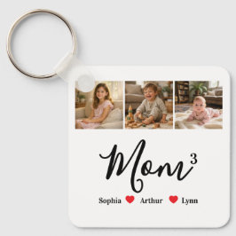 Llavero Modern Minimalist Mom Custom Photo & Name Keepsake