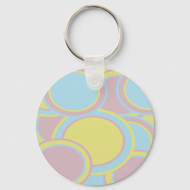 Llavero Modern Pastel Abstract Painting (Anverso)