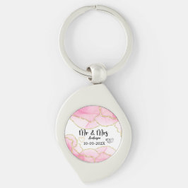 Llavero Modern Pink and Gold Mr.