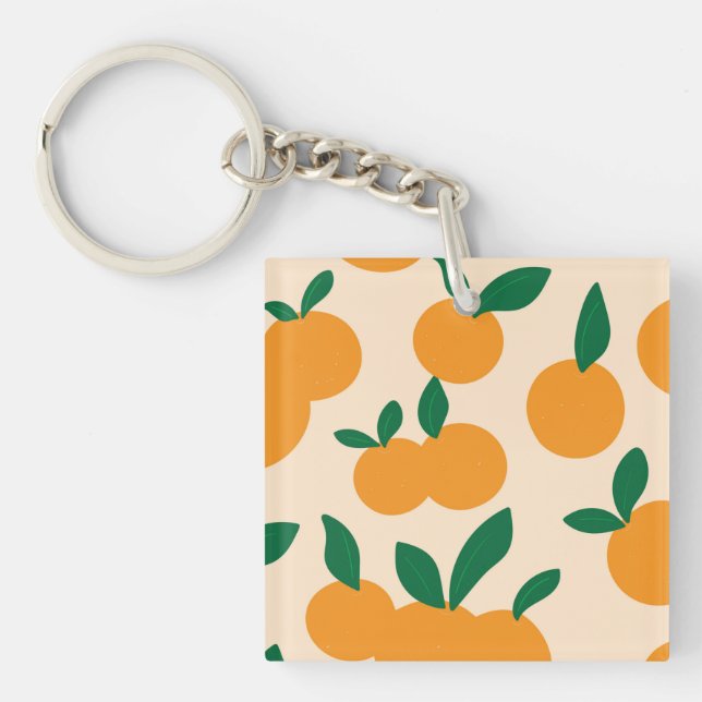 Llavero Modern Stylish Citrus Fruit Oranges Pattern (Frente)