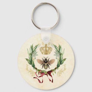 Llavero Moderna Abeja Botánica Vintage