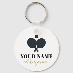 Llavero Moderna moda Personalizada Nombre Ping Pong Ball
