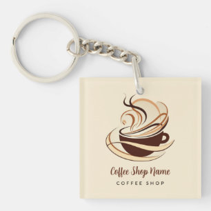 Llavero Moderna tienda profesional Minimal Coffee Shop