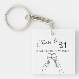 Llavero Moderna y elegante moda anima a la fiesta de cumpl