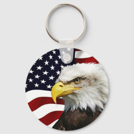 Llavero Moderno 4 de julio Bandera de Estados Unidos Águil