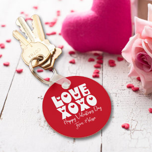 Llavero Moderno, audaz El día de San Valentín rojo audaz A