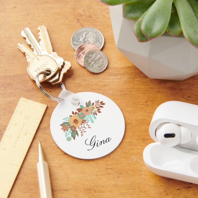 Llavero  Moderno Boho Floral  (Escritorio )