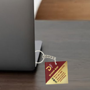 Llavero Moderno código QR Minimalista logotipo de negocios