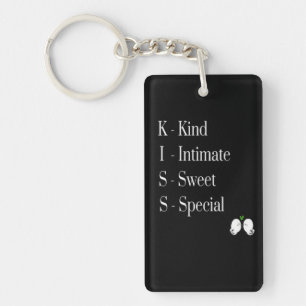 Llavero Moderno - elegante "Beso" forma completa de Keycha