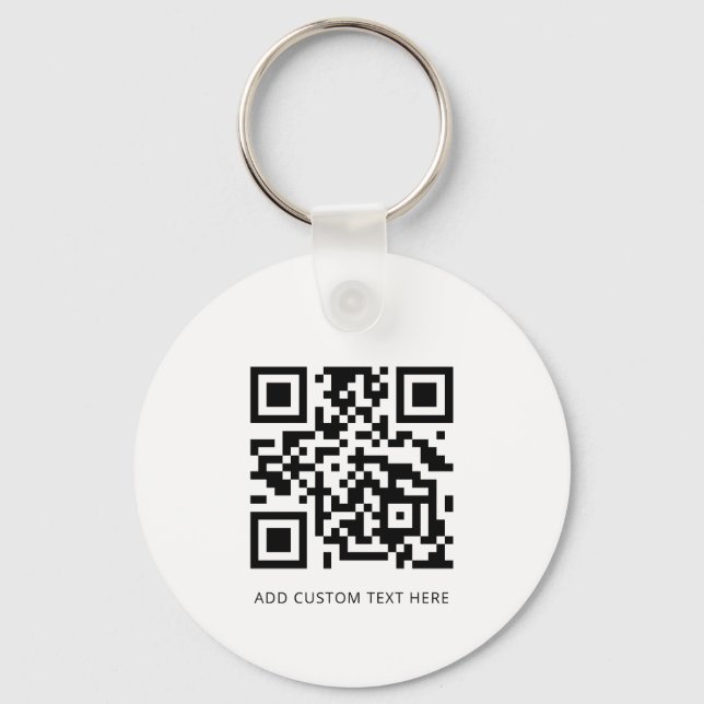 Llavero Moderno logotipo comercial Código QR Blanco (Reverso )
