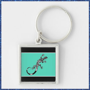 Llavero Moderno Mar Gecko del Suroeste Verde y Negro