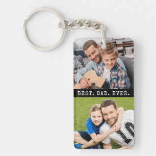 Llavero Moderno MEJOR PAPÁ DEL MUNDO 2 Fotos Personalizada