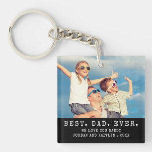 Llavero Moderno MEJOR PAPÁ DEL MUNDO 2 Fotos Personalizada