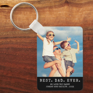 Llavero Moderno MEJOR PAPÁ DEL MUNDO Uno Foto Personalizad