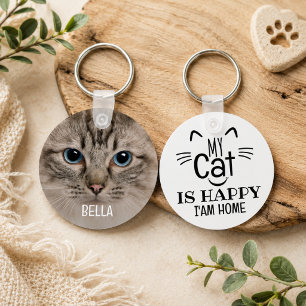 Llavero Moderno Minimalista Divo Frase Gato Amante Mascota