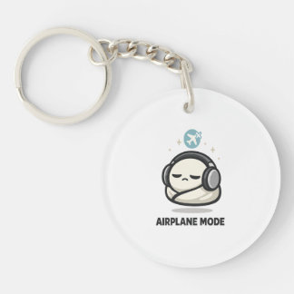Llavero Modo Avión Activado - Personaje Cansado con Auricu