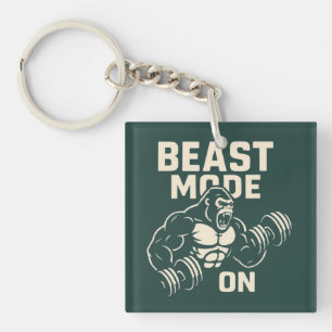 Llavero Modo Bestia Activado Motivación Gorila Gym