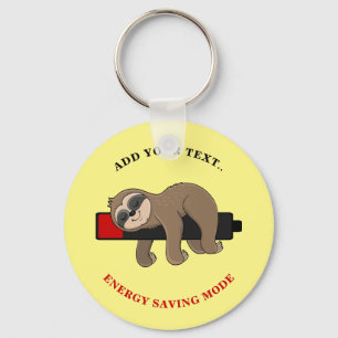 Llavero Modo de ahorro de energía   Graciosa Sloth Persona