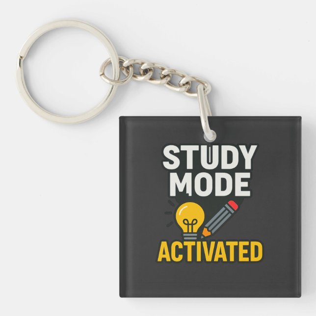 Llavero Modo de Estudio Activado • Estudiante y Profesor  (Frente)