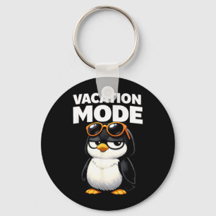 Llavero Modo de Vacaciones Pingüino Lindo Divertido Animal