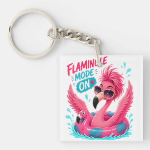 Llavero Modo Flamingle Activado Flotador de piscina de fla