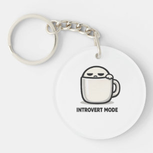 Llavero Modo Introvertido Activado - Personaje Cansado y A